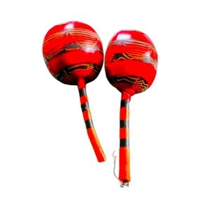Maracas Vintage Gourd Hand Painted